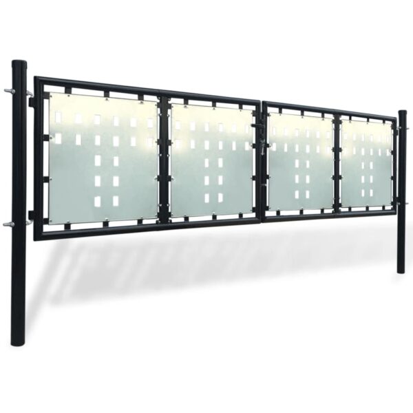 8718475929161_g_en_hd_1.jpg Black Double Door Fence Gate 300 x 150 cm