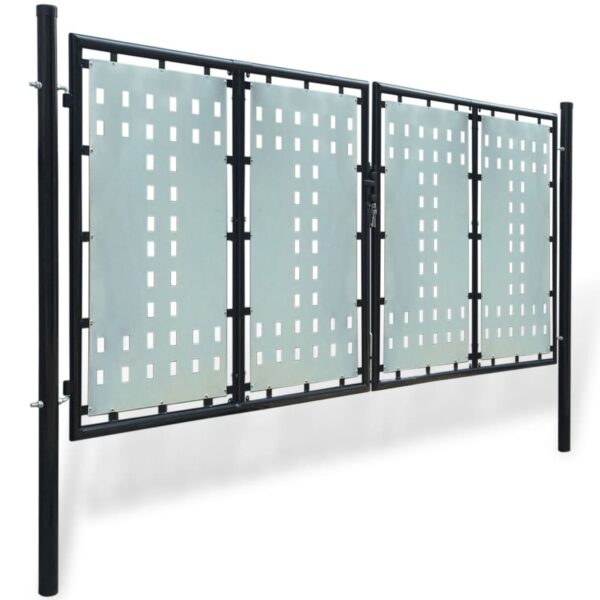 8718475929178_g_en_hd_1.jpg Black Double Door Fence Gate 300 x 175 cm