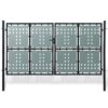 Black Double Door Fence Gate 300 x 225 cm