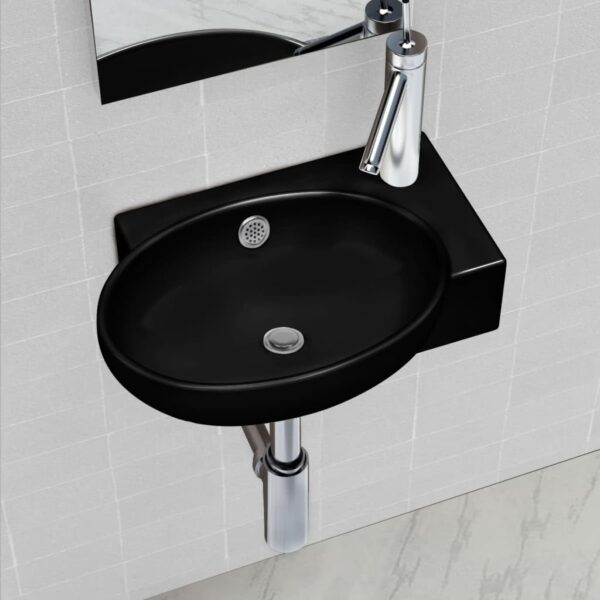 8718475942146_m_en_hd_1.jpg Ceramic Bathroom Sink Basin Faucet Overflow Hole Black Round