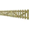 Picket Fence Gate 2 pcs Impregnated Wood 300x60 cm