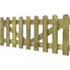 Picket Fence Gate 2 pcs Impregnated Wood 300x60 cm