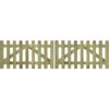 Picket Fence Gate 2 pcs Impregnated Wood 300x80 cm