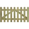 Picket Fence Gate 2 pcs Impregnated Wood 300x80 cm