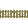 Picket Fence Gate 2 pcs Impregnated Wood 300x100 cm