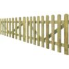 Picket Fence Gate 2 pcs Impregnated Wood 300x100 cm