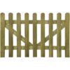 Picket Fence Gate 2 pcs Impregnated Wood 300x100 cm