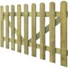 Picket Fence Gate 2 pcs Impregnated Wood 300x100 cm