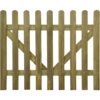 Picket Fence Gate 2 pcs Impregnated Wood 300x120 cm