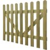 Picket Fence Gate 2 pcs Impregnated Wood 300x120 cm