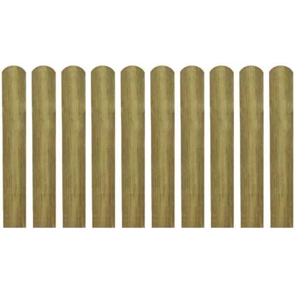 Impregnated Fence Slats 10 pcs Wood 60 cm