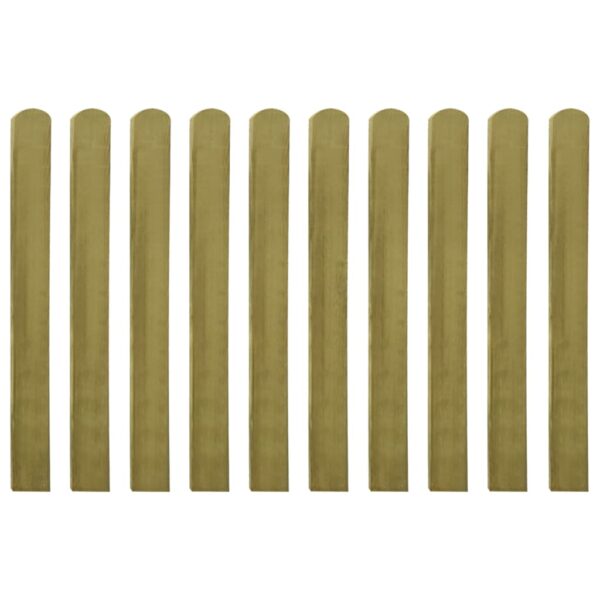 Impregnated Fence Slats 10 pcs Wood 100 cm