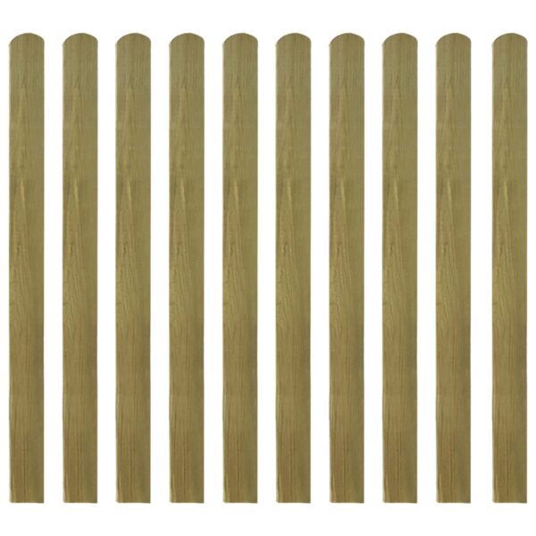 Impregnated Fence Slats 10 pcs Wood 120 cm
