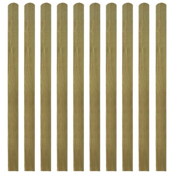 Impregnated Fence Slats 10 pcs Wood 140 cm