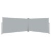 Retractable Side Awning 160x600 cm Grey