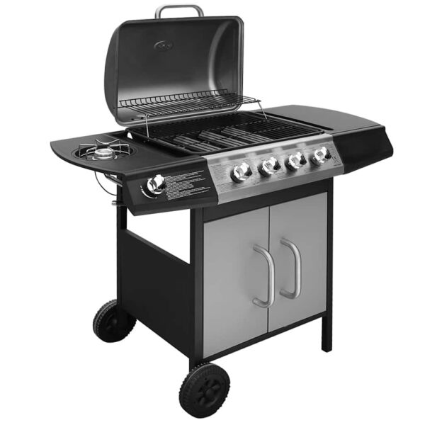 8718475998143_a_en_hd_1.jpg Gas Barbecue Grill 4+1 Cooking Zone Black and Silver
