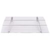 Door Canopy Silver and Transparent 150x90 cm PET