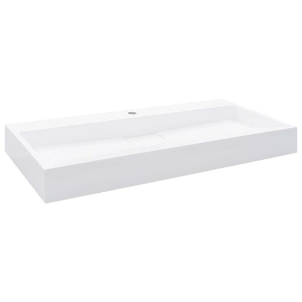Wash Basin 100x46x11 cm Mineral Cast Marble Cast White