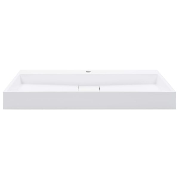 Wash Basin 100x46x11 cm Mineral Cast Marble Cast White