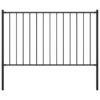 Fence Panel with Posts Powder-coated Steel 1.81x1 m Black
