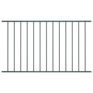 Fence Panel Powder-coated Steel 1.7x0.75 m Anthracite