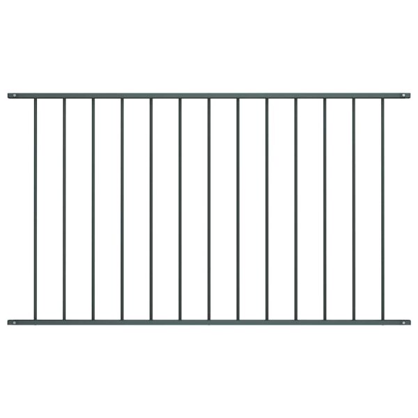 Fence Panel Powder-coated Steel 1.7x0.75 m Anthracite