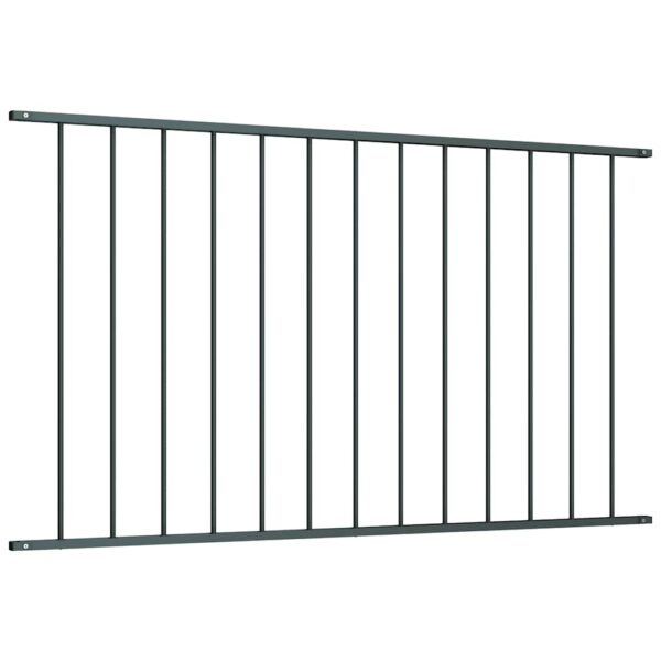 Fence Panel Powder-coated Steel 1.7x0.75 m Anthracite