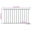Fence Panel Powder-coated Steel 1.7x0.75 m Anthracite