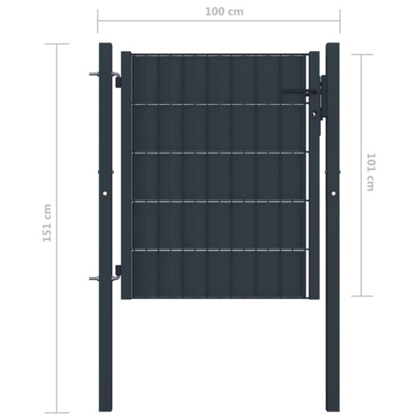 8719883670652_g_en_hd_3.jpg Fence Gate PVC and Steel 100x101 cm Anthracite