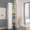 Office Cabinet White 60x32x190 cm Engineered Wood