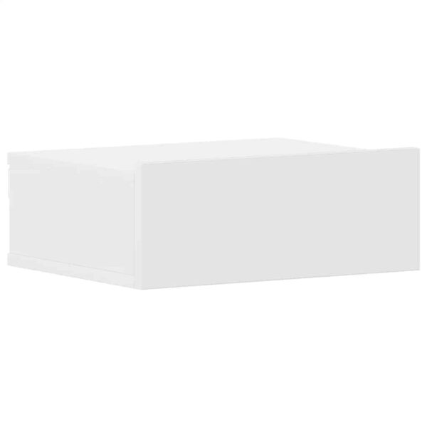Floating Nightstand White 40x30x15cm Engineered Wood