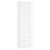 Shoe Cabinet White 54x34x183 cm Engineered Wood