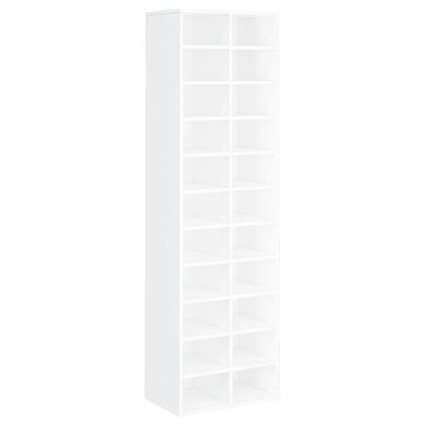 Shoe Cabinet White 54x34x183 cm Engineered Wood