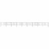 Garden Fence with Hoop Top Steel 1603.5x100 cm Black