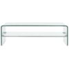 Coffee Table Clear 98x45x31 cm Tempered Glass