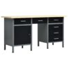 Workbench Black 160x60x85 cm Steel