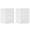 Bedside Cabinets 2 pcs White 38x35x56 cm Engineered Wood