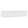 Wall-mounted Drawer Shelf White 88x26x18.5 cm Engineered Wood