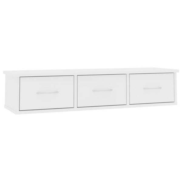 Wall-mounted Drawer Shelf White 88x26x18.5 cm Engineered Wood