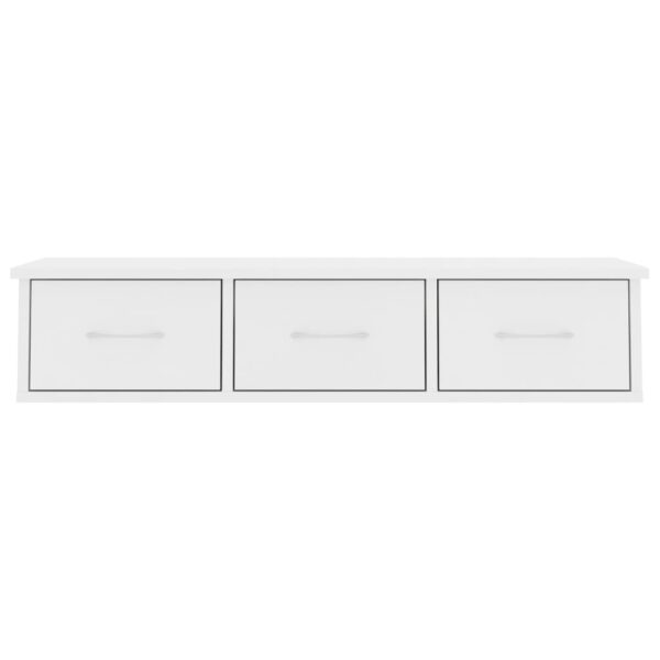 Wall-mounted Drawer Shelf White 88x26x18.5 cm Engineered Wood