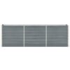Garden Raised Bed Galvanised Steel 240x40x77 cm Grey