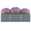 Garden Raised Bed Galvanised Steel 240x40x45 cm Grey