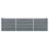 Garden Raised Bed Galvanised Steel 240x40x45 cm Grey