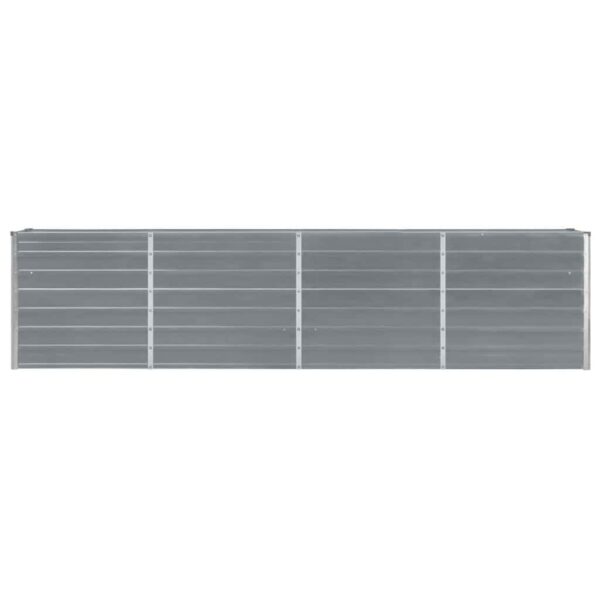 Raised Garden Bed 320x40x77 cm Galvanised Steel Grey