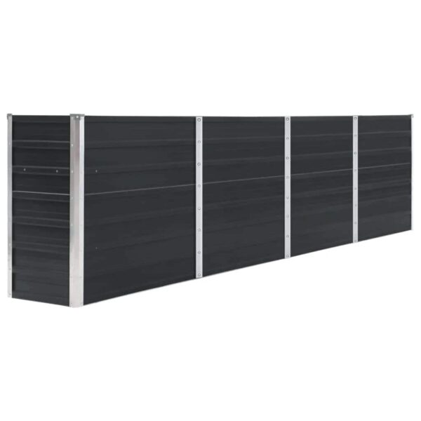 Raised Garden Bed 320x40x77 cm Galvanised Steel Anthracite