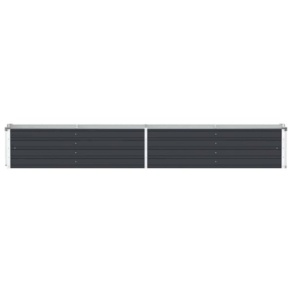 Garden Raised Bed Galvanised Steel 320x40x45 cm Anthracite