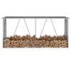 Garden Log Storage Shed Galvanised Steel 330x84x152 cm Anthracite