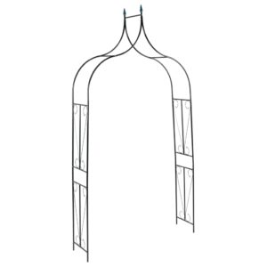 Garden Arch Dark Green 142x37x275 cm Iron