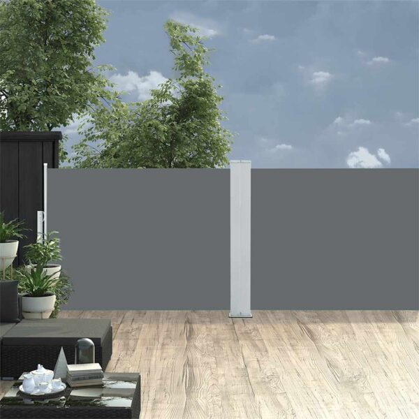 Retractable Side Awning Anthracite 100x1000 cm