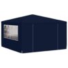 Professional Party Tent with Side Walls 4x4 m Blue 90 g/m?